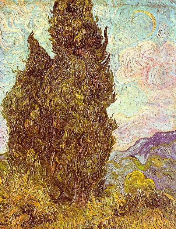 Vincent Van Gogh Two Cypresses china oil painting image